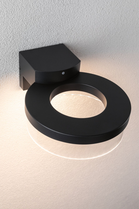 Aplică LED de exterior Capea, IP44, 3000K, 700lm, 230V, cu senzor de mișcare, antracit, aluminiu [2]