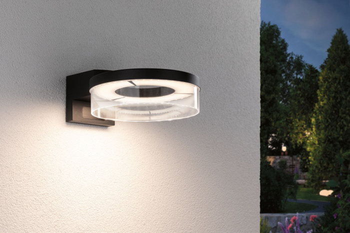 Aplică LED de exterior Capea, IP44, 3000K, 700lm, 230V, cu senzor de mișcare, antracit, aluminiu [6]