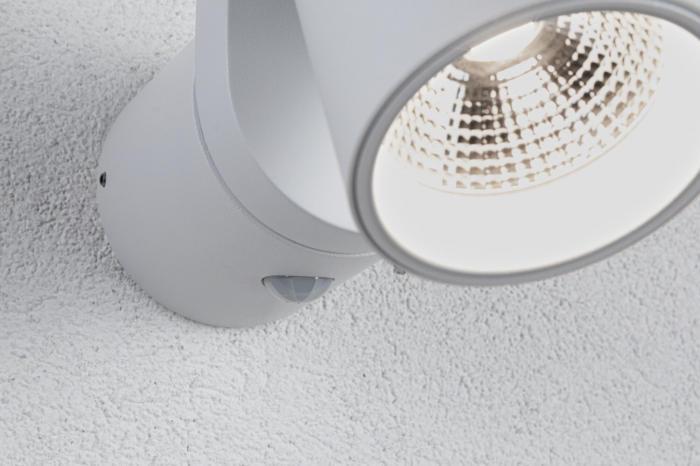 Aplică LED de exterior Cuff, cu senzor de mișcare, IP44, 3000K, 10W, 700lm, 230V, 70°, alb [4]