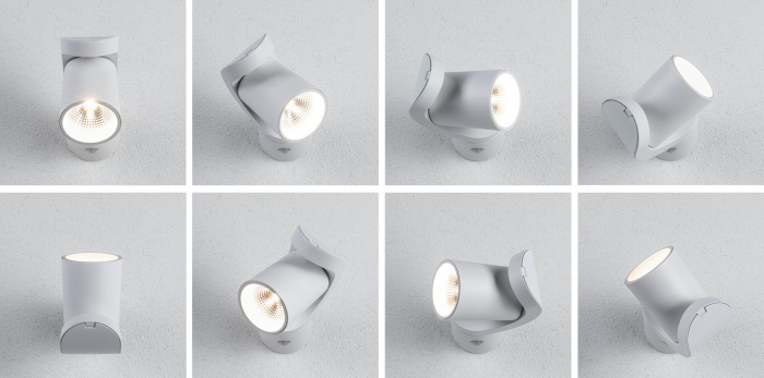Aplică LED de exterior Cuff, cu senzor de mișcare, IP44, 3000K, 10W, 700lm, 230V, 70°, alb [6]