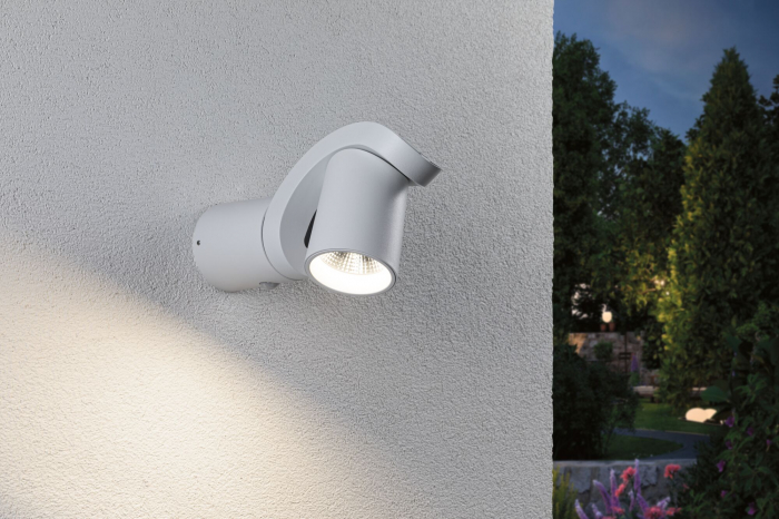 Aplică LED de exterior Cuff, cu senzor de mișcare, IP44, 3000K, 10W, 700lm, 230V, 70°, alb [5]