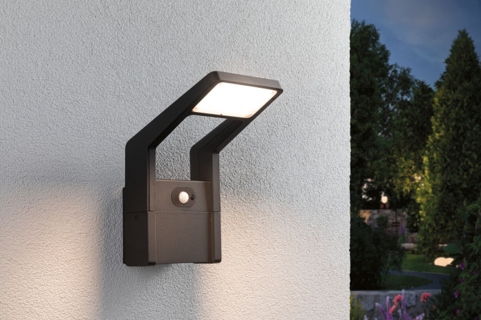 Aplică LED de exterior Juntea, cu senzor de mișcare, IP44, 3000K, 11W, 900lm, 230V, antracit [6]