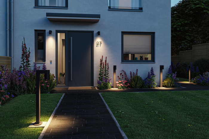 Aplică LED de exterior Kimu, IP44, 80mm, 3000K, 8W, 500lm, 230V, 70°, antracit [10]