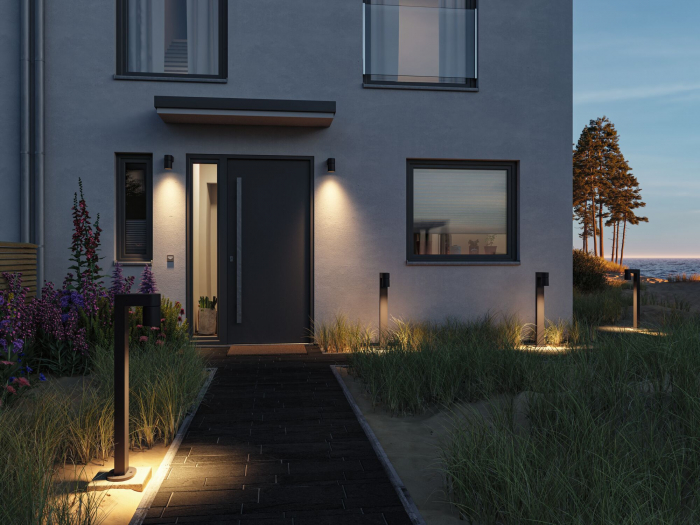 Aplică LED de exterior Kimu, IP44, 80mm, 3000K, 8W, 500lm, 230V, 70°, antracit [7]