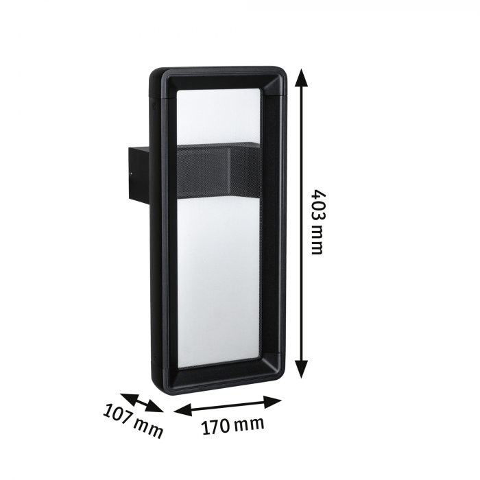 Aplică LED de exterior Reana, IP44, 3W, 3000K, 130lm, 230V, senzor de înaltă frecvență, antracit, metal [2]