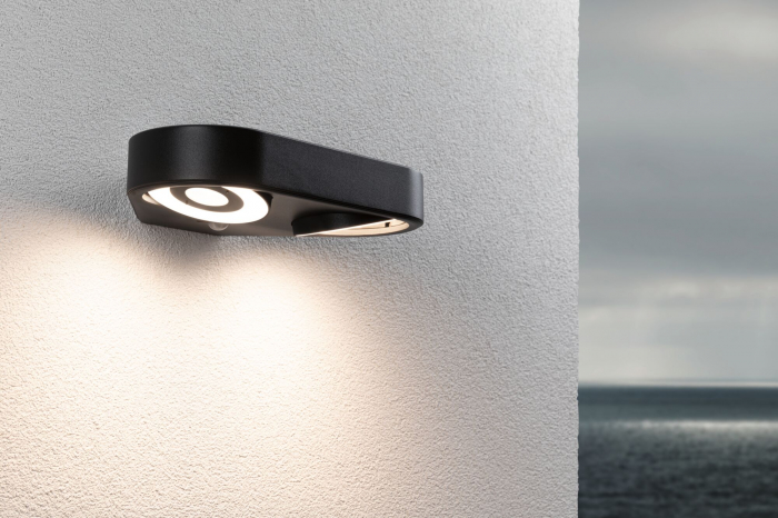 Aplică LED de exterior Silma, bidirecțională, IP44, 3000K, 2x600lm, 230V, cu senzor de mișcare, antracit, aluminiu [6]