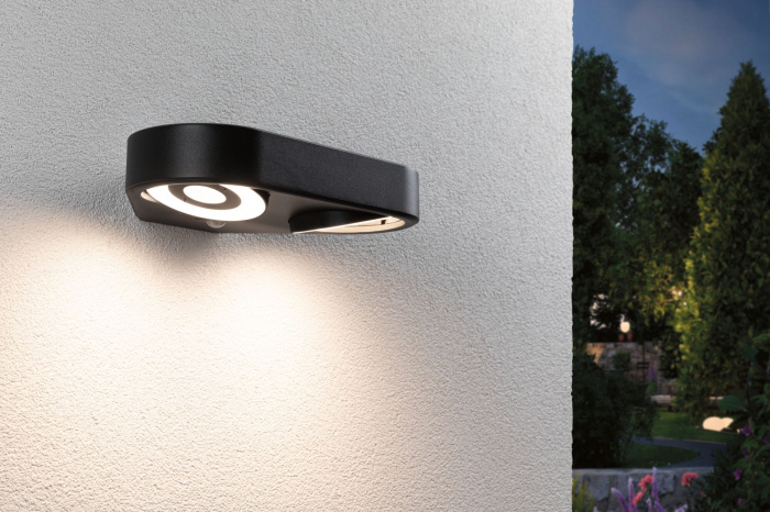 Aplică LED de exterior Silma, bidirecțională, IP44, 3000K, 2x600lm, 230V, cu senzor de mișcare, antracit, aluminiu [5]