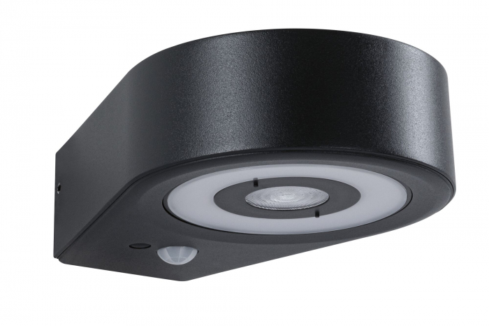 Aplică LED de exterior Silma, IP44, 3000K, 600lm, 230V, cu senzor de mișcare, antracit, aluminiu [5]