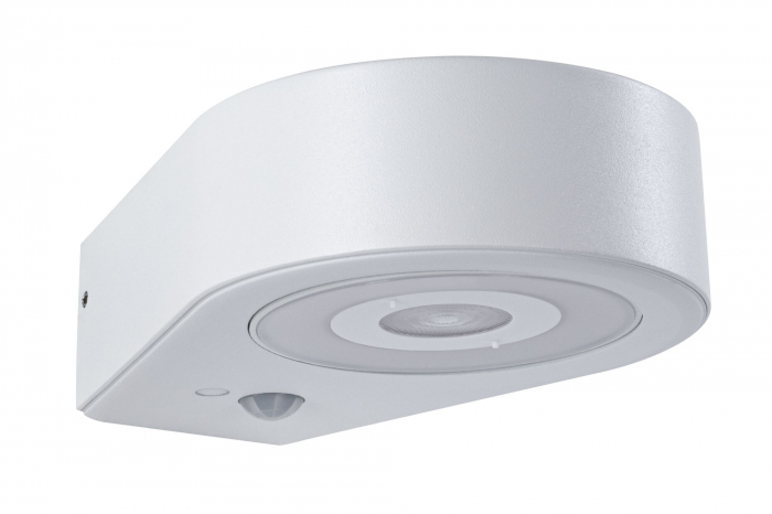 Aplică LED de exterior Silma, IP44, 3000K, 600lm, cu senzor de mișcare, 230V, alb, aluminiu [2]