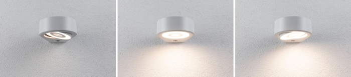 Aplică LED de exterior Silma, IP44, 3000K, 600lm, cu senzor de mișcare, 230V, alb, aluminiu [4]