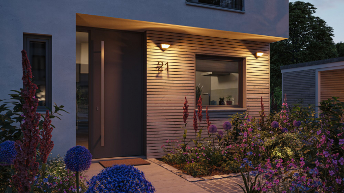 Aplică LED de exterior Smart Home Zigbee 3.0 Skyla Motion, insect friendly, IP44, 10W, 840lm, 230V, antracit, aluminiu, cu temperatură de culoare variabilă [9]
