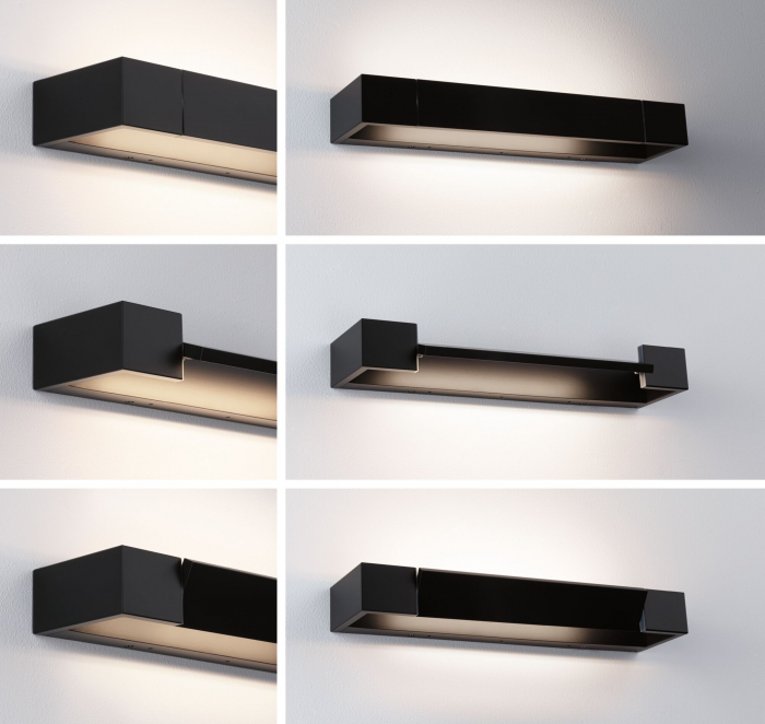 Aplică LED Lucille, IP44, 2700K, 1000lm, 230V, 11W, negru mat, flux luminos variabil [5]