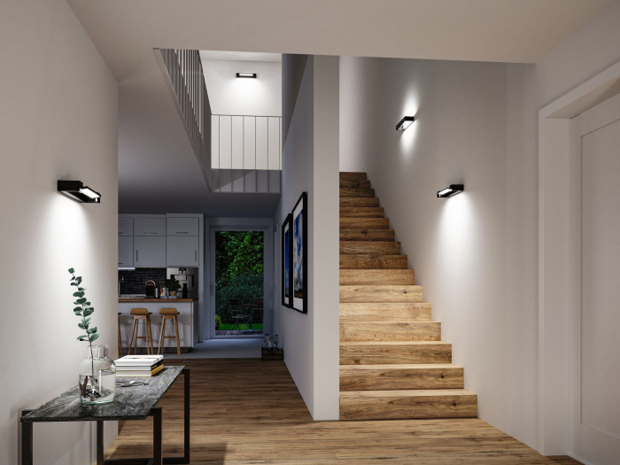 Aplică LED Lucille, IP44, 2700K, 1000lm, 230V, 11W, negru mat, flux luminos variabil [2]
