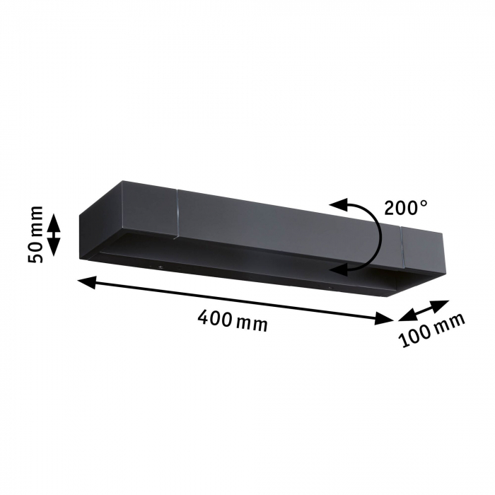 Aplică LED Lucille, IP44, 2700K, 1000lm, 230V, 11W, negru mat, flux luminos variabil [4]