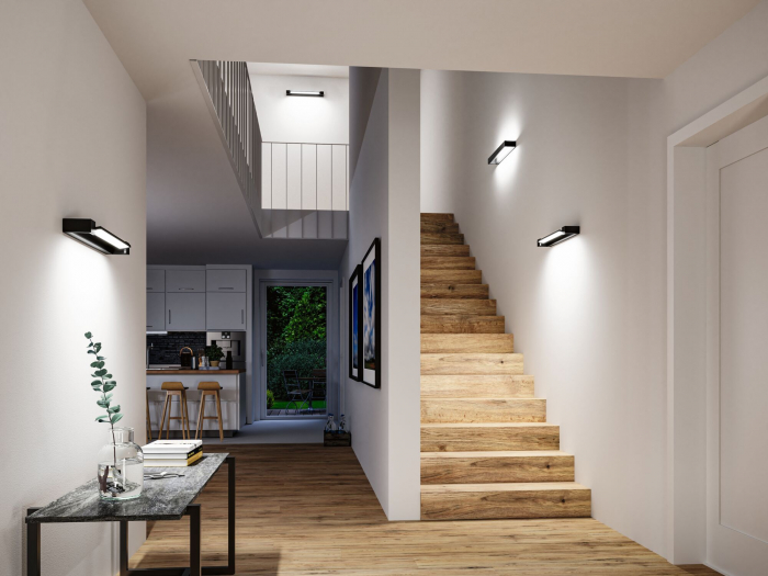 Aplică LED Lucille, IP44, 2700K, 1300lm, 230V, 17W, negru mat, flux luminos variabil [3]
