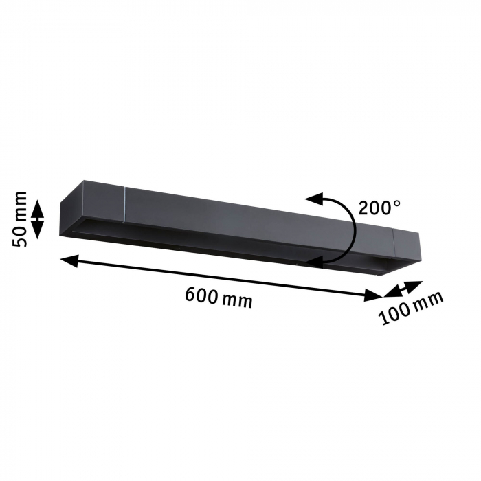 Aplică LED Lucille, IP44, 2700K, 1300lm, 230V, 17W, negru mat, flux luminos variabil [4]