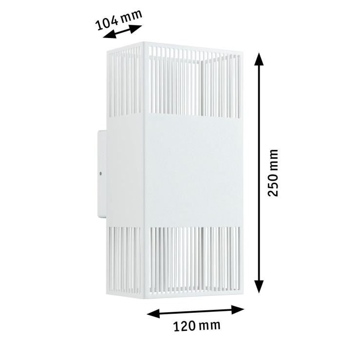 Aplică LED Tharin, IP44, 3000K, 120x104mm, 2x3,7W, alb [2]