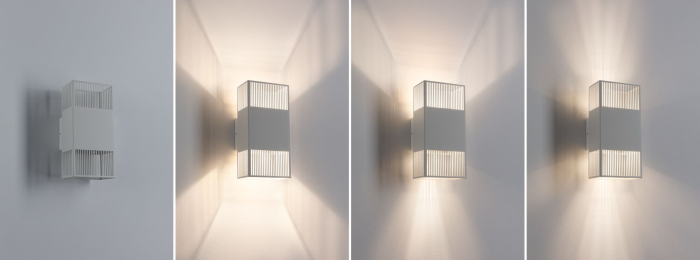 Aplică LED Tharin, IP44, 3000K, 120x104mm, 2x3,7W, alb [6]