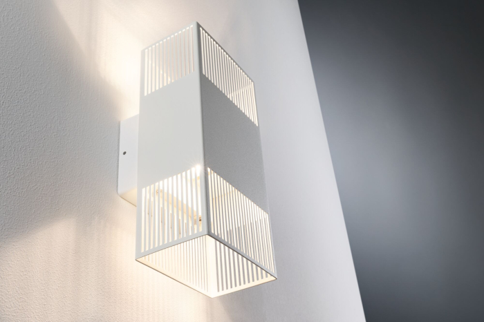 Aplică LED Tharin, IP44, 3000K, 120x104mm, 2x3,7W, alb [5]