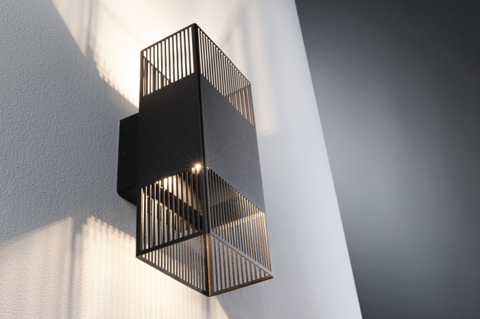 Aplică LED Tharin, IP44, 3000K, 120x104mm, 2x3,7W, negru [5]