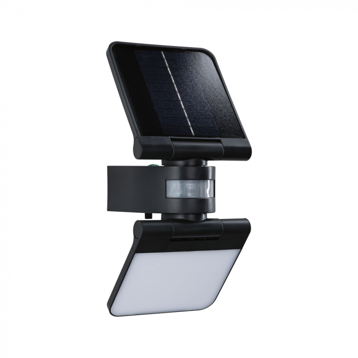 Aplică solară LED Lesla, senzori de mișcare și crepuscular, IP65, 150x130mm, 3000K 12,5W, antracit, plastic [2]