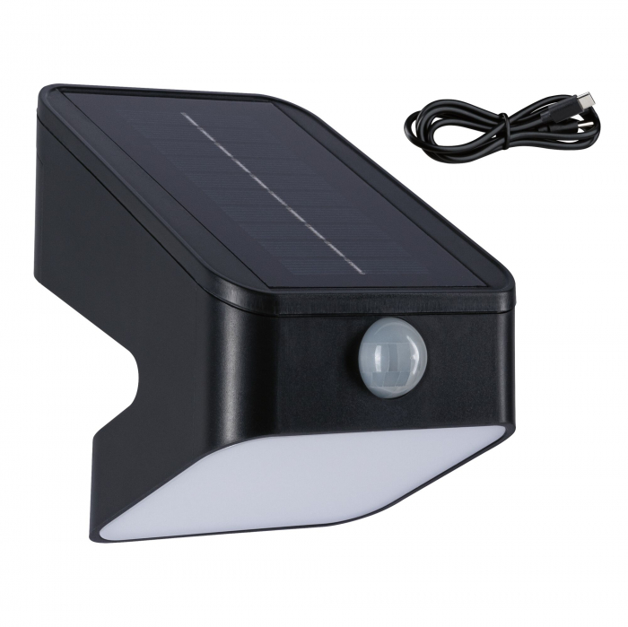 Aplică solară LED Lesly, senzori de mișcare și crepuscular, IP65, 113x126mm, 3000K, 5,5W, antracit, plastic [14]