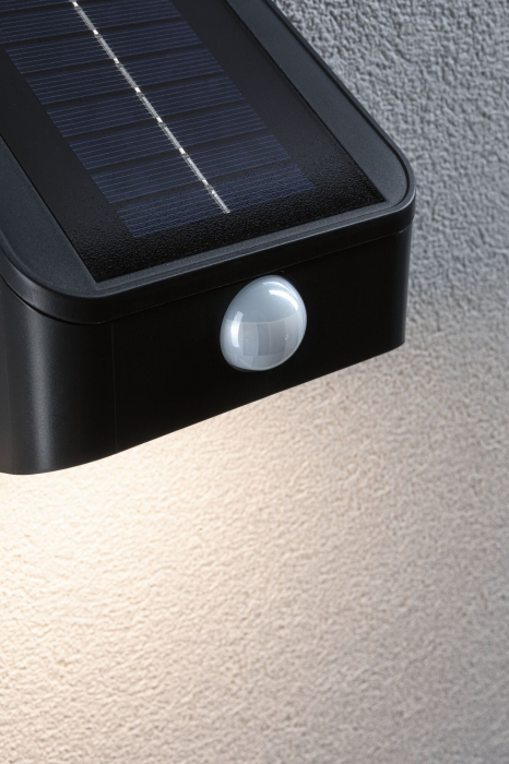 Aplică solară LED Lesly, senzori de mișcare și crepuscular, IP65, 113x126mm, 3000K, 5,5W, antracit, plastic [12]