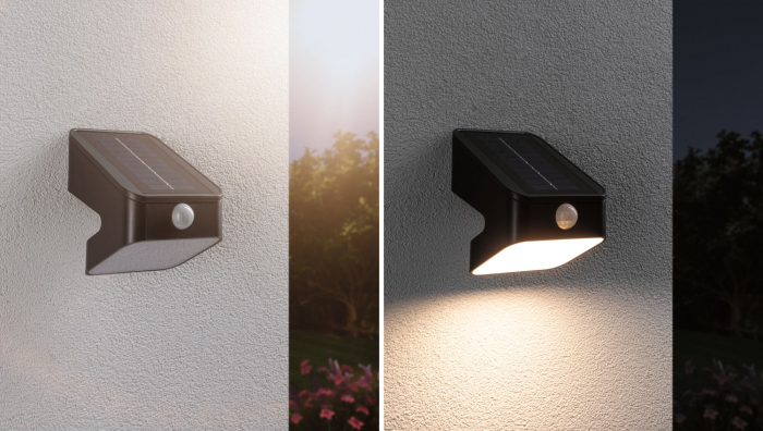 Aplică solară LED Lesly, senzori de mișcare și crepuscular, IP65, 113x126mm, 3000K, 5,5W, antracit, plastic [6]