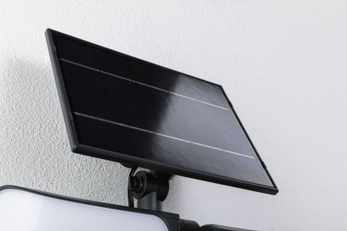 Aplică solară LED Sonlig, senzori de mișcare și crepuscular, IP65, 286x137mm, 3000K, 2x9W, antracit, plastic [10]