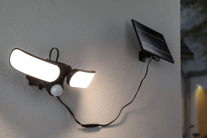Aplică solară LED Sonlig, senzori de mișcare și crepuscular, IP65, 286x137mm, 3000K, 2x9W, antracit, plastic [9]