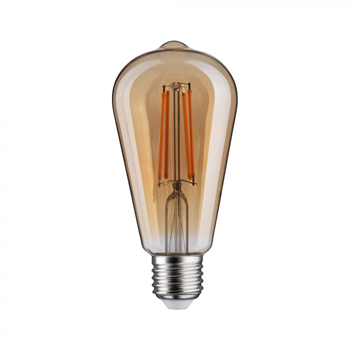 Bec Corn Rustika cu filament LED, 1879, 230V, E27, 470lm, 6W, 1800K, flux luminos variabil în 3 pași, auriu [2]