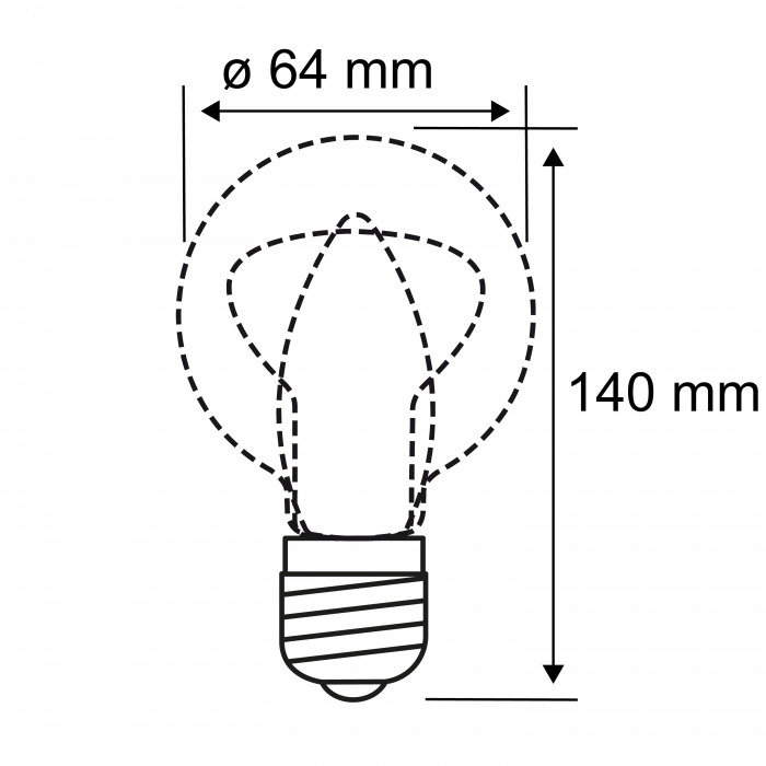 Bec Corn Rustika cu filament LED, 1879, 230V, E27, 470lm, 6W, 1800K, flux luminos variabil în 3 pași, auriu [4]