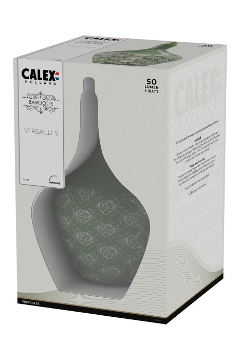 Bec decorativ LED Calex Versailles Baroque, verde, 5W, 1800K, E27, cu flux luminos variabil [2]