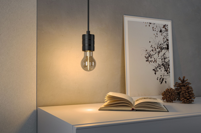 Bec decorativ pară LED Floating Shine, 230V, Standard, E27, 60lm, 2,2W, 1800K, sticlă afumată [4]