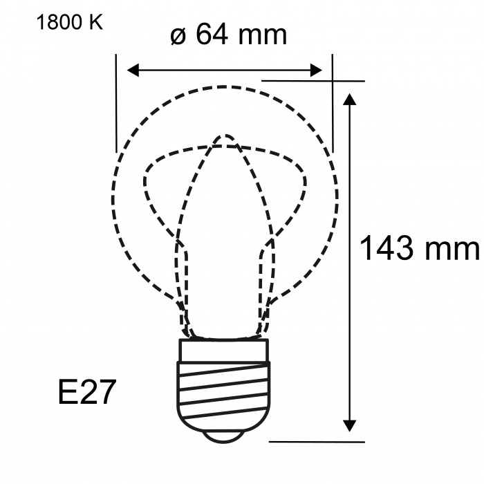 Bec LED Corn Rustic Shine, 230V, cu filament, 300lm, 4,2W, 1800K, flux luminos variabil în 3 pași, auriu [6]