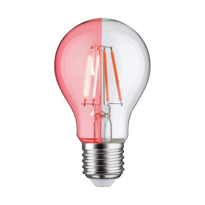 Bec LED cu filament, roșu, AGL 2,2W E27 clar 230V [3]
