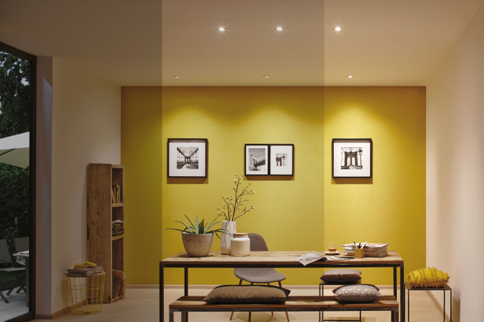 Bec LED Flat reflector 230V, standard GU10, 37mm, 550lm, 4.9W, 4000K, alb Signal, cu flux luminos variabil în 3 pași [8]