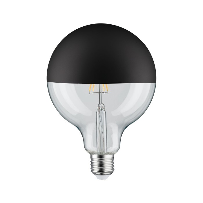 Bec LED G125 cu oglindă 600lm E27 2700K 6,5W 230V, negru mat, cu flux luminos variabil [2]