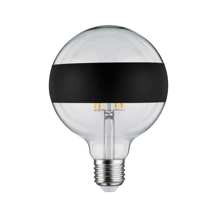 Bec LED G125 cu oglindă inel 640lm E27 2700K 6,5W 230V, negru mat, cu flux luminos variabil [2]