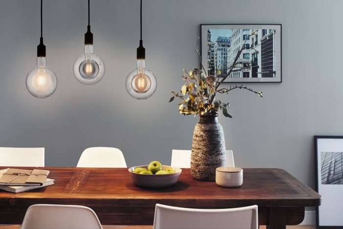 Bec LED G125 Inner Shape 300lm sticlă afumată, cu flux luminos variabil 4W E27 2700K 230V [4]