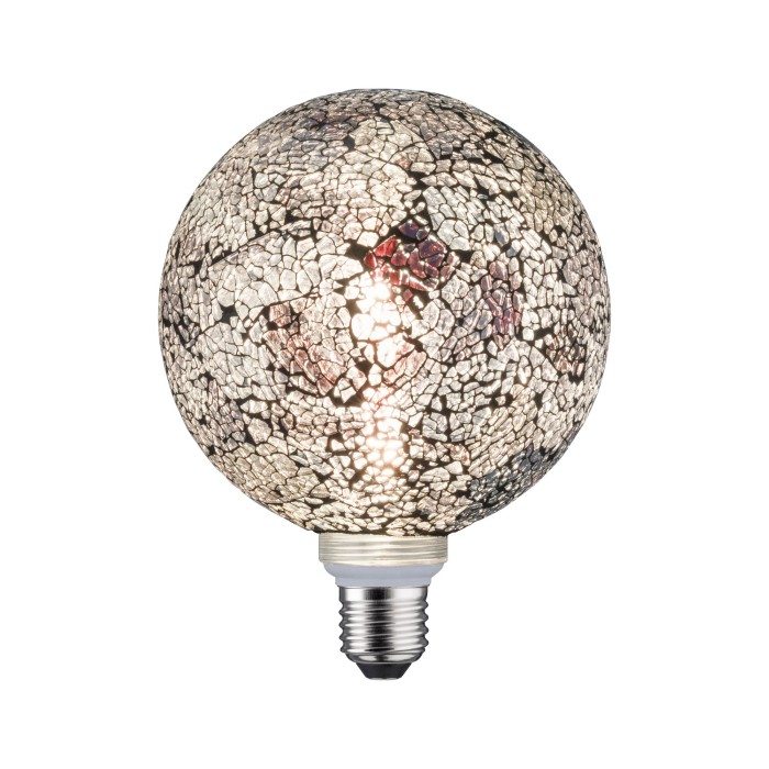 Bec LED G125 Miracle Mosaic 470lm negru, cu flux luminos variabil E27 2700K 230V [2]