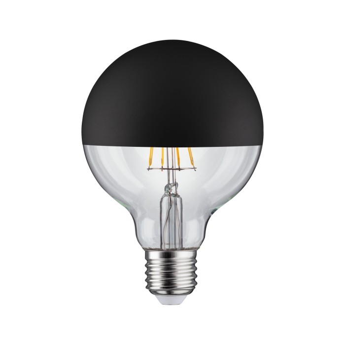 Bec LED G95 cu oglindă 600lm E27 2700K 6,5W 230V negru mat, cu flux luminos variabil [2]