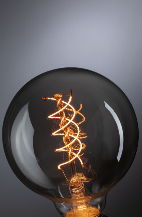 Bec LED Globe Rustic Shine, 230V, cu filament, 170lm, 4,2W, 1800K, cu flux luminos variabil în 3 pași, sticlă afumată [5]