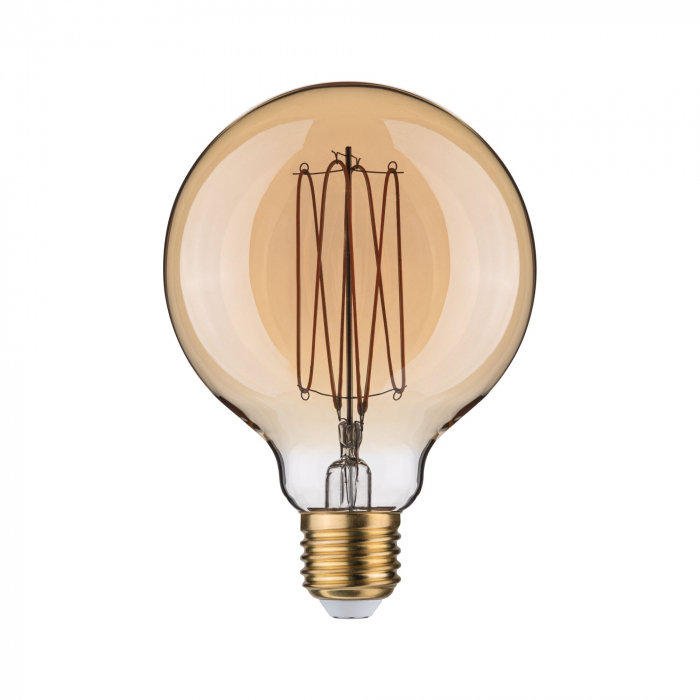 Bec LED Globe Rustic Shine, 230V, cu filament, 300lm, 4,2W, 1800K, flux luminos variabil în 3 pași, auriu [1]
