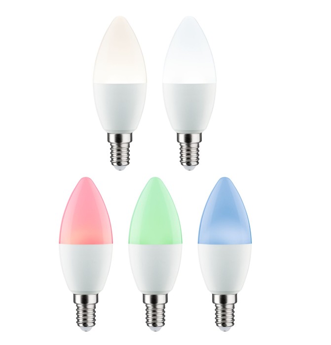 Bec LED lumânare, 230V, Standard Smart Home Zigbee 3.0, E14, 470lm, 5W, RGBW+, cu flux luminos variabil, mat [4]