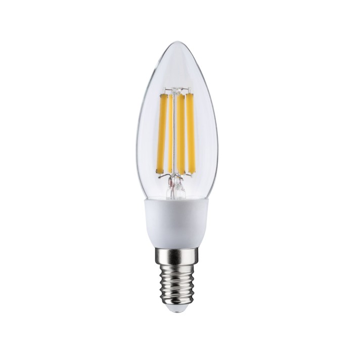 Bec LED lumânare, cu filament, Eco-Line, 230V, E14, 525lm, 2,5W, 3000K, clar [2]