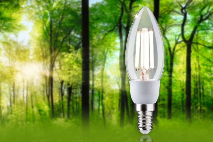 Bec LED lumânare, cu filament, Eco-Line, 230V, E14, 525lm, 2,5W, 3000K, clar [3]