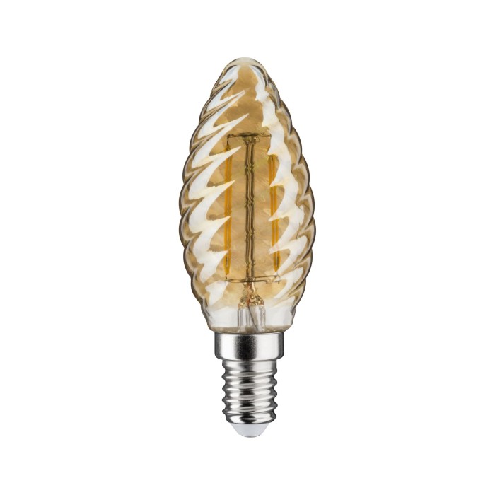 Bec LED lumânare răsucit 430lm E14 4,7W, auriu, cu flux luminos variabil 2500K 230V [2]