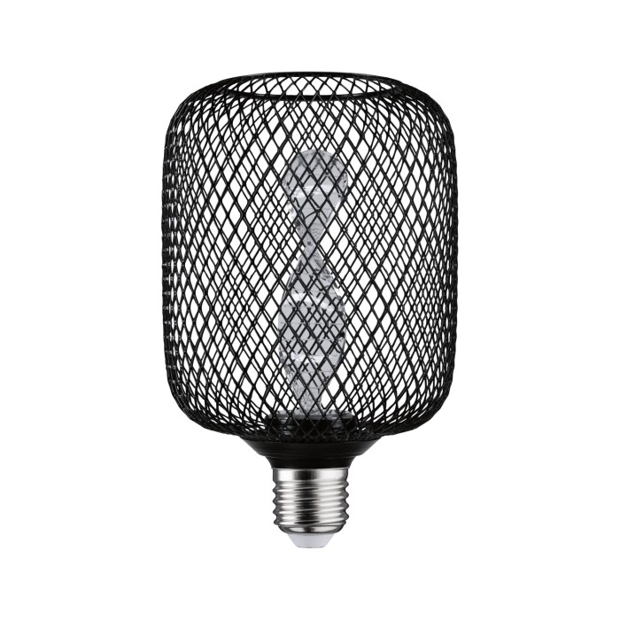 Bec LED Metallic Glow, 230V, Zyl Helix, E27, 110lm, 3,5W, 1800K, negru [2]