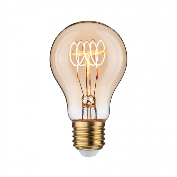 Bec LED pară, Rustic Shine, 230V, 300lm, 4,5W, 1800K, flux luminos variabil în 3 pași, auriu [2]